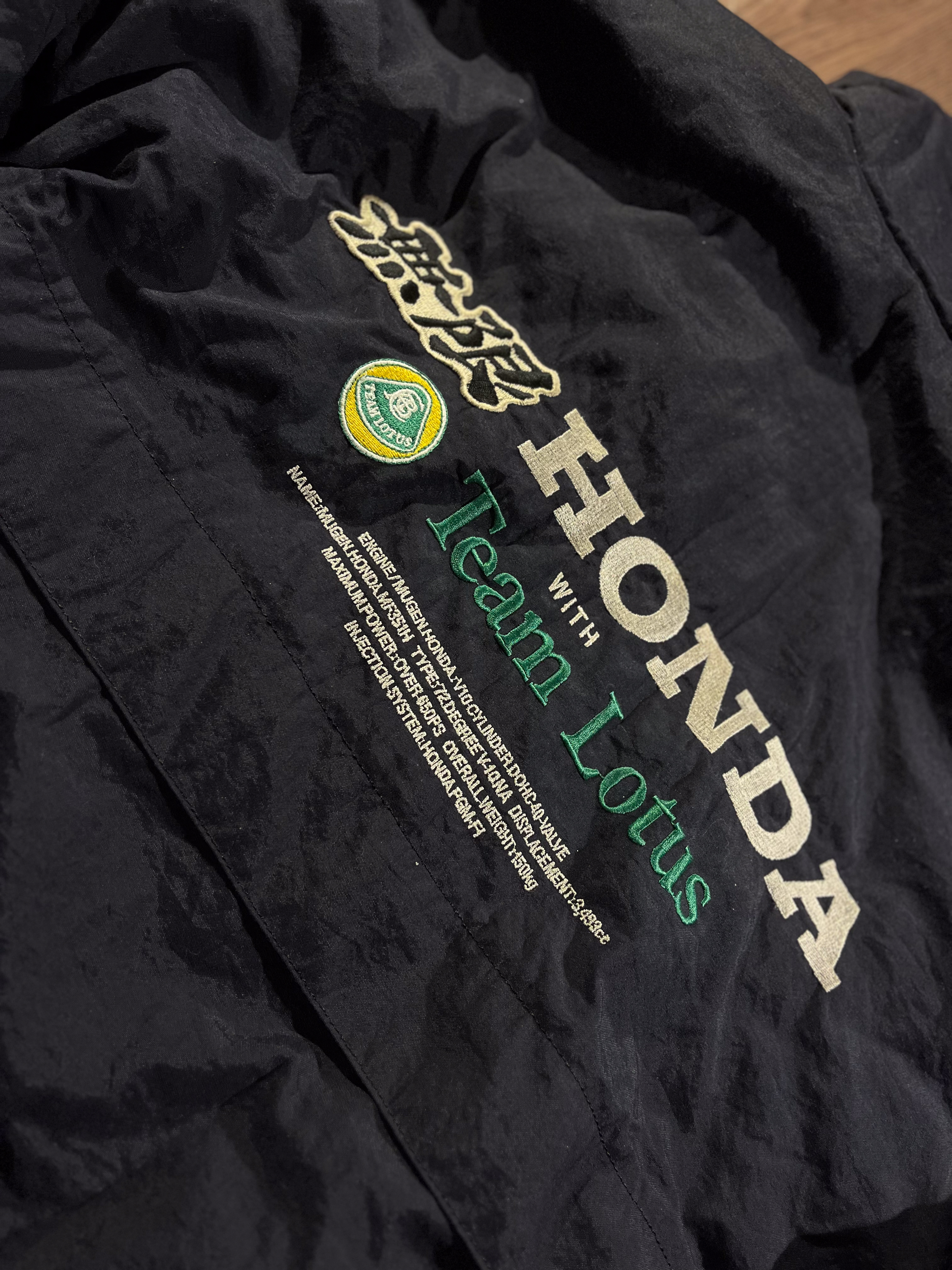 [L] 1992 Lotus Team F1 Powered by Honda Mugen Engine Jacket ✨