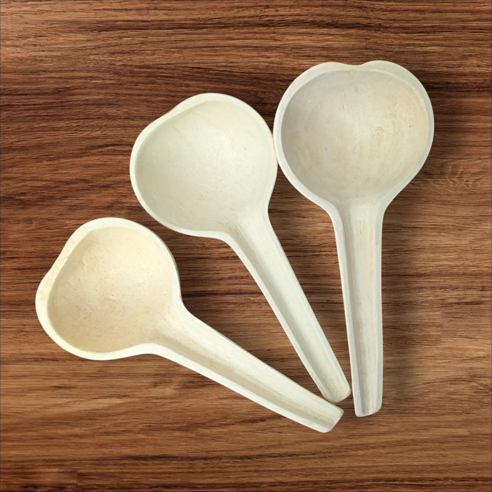 3-Piece Calabash Spoon Set – Handcrafted Natural Gourd Utensils for Cooking, Serving & Decor