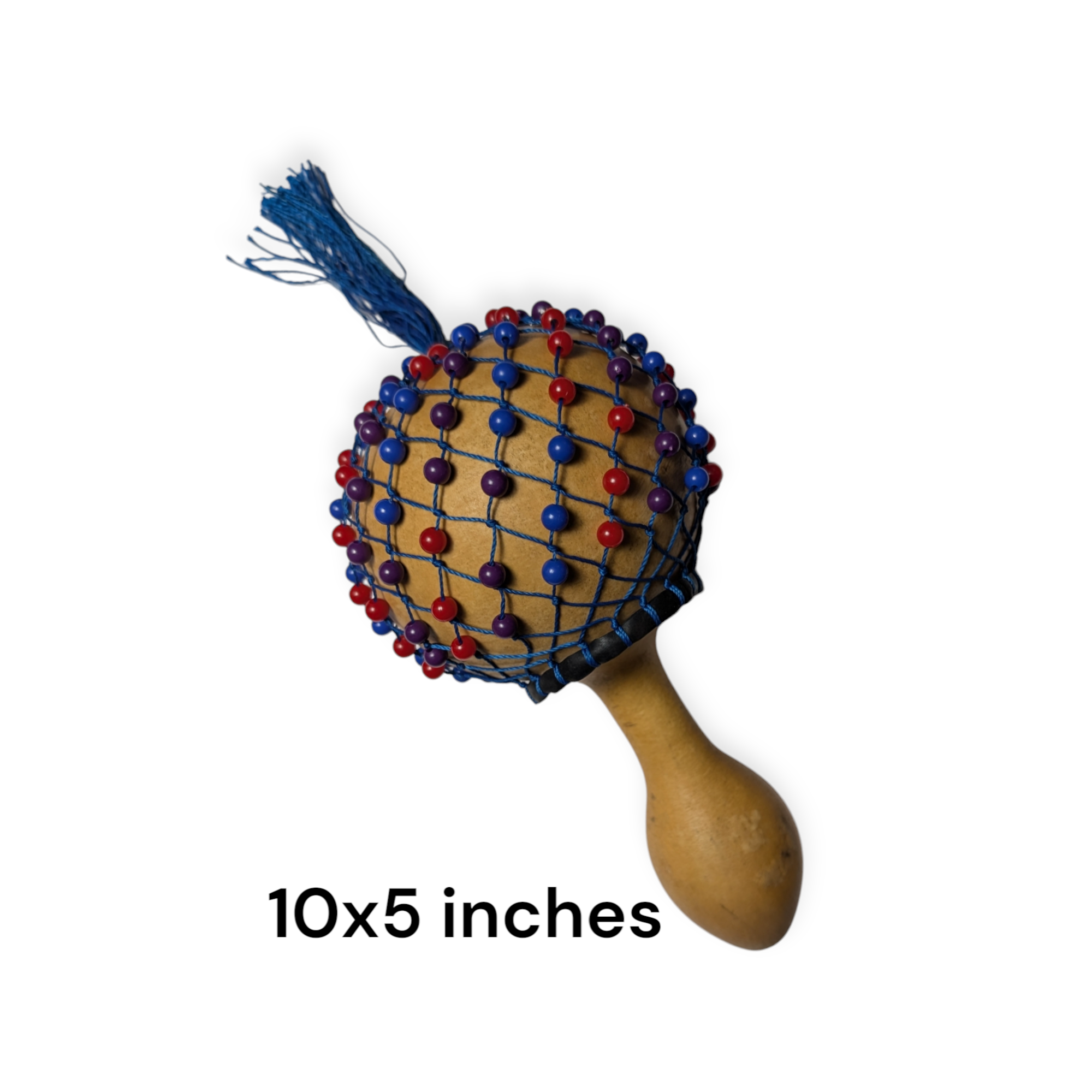 Shekere Shaker – Authentic African Percussion Instrument | Handwoven Calabash Gourd with Beaded Netting | Small, Medium & Large Sizes