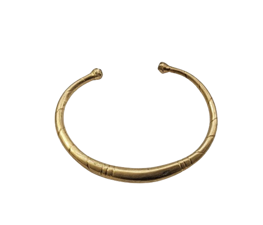 Handcrafted Men's Brass Cuff Bangle - Bold Minimal Timeless Design - One Size Fits Small to Medium Average Wrists - Non Adjustable Inner Diameter 2.5 Inches - Solid Brass Build - Comfortable Fit - Easy to Style 