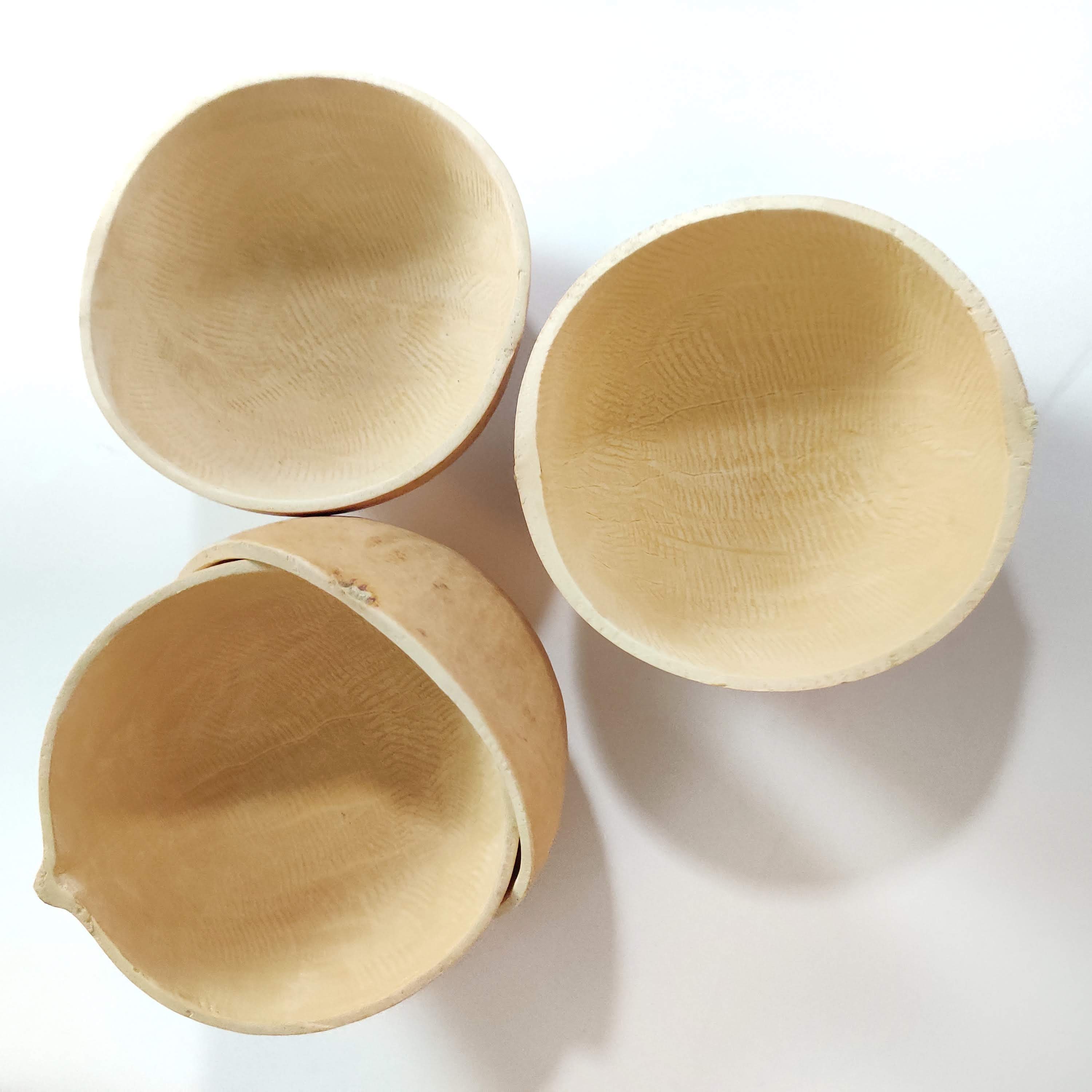 Handmade African Calabash Bowls – Set of 3 | Natural Dried Gourd Bowls for Kitchen, Decor & Crafts