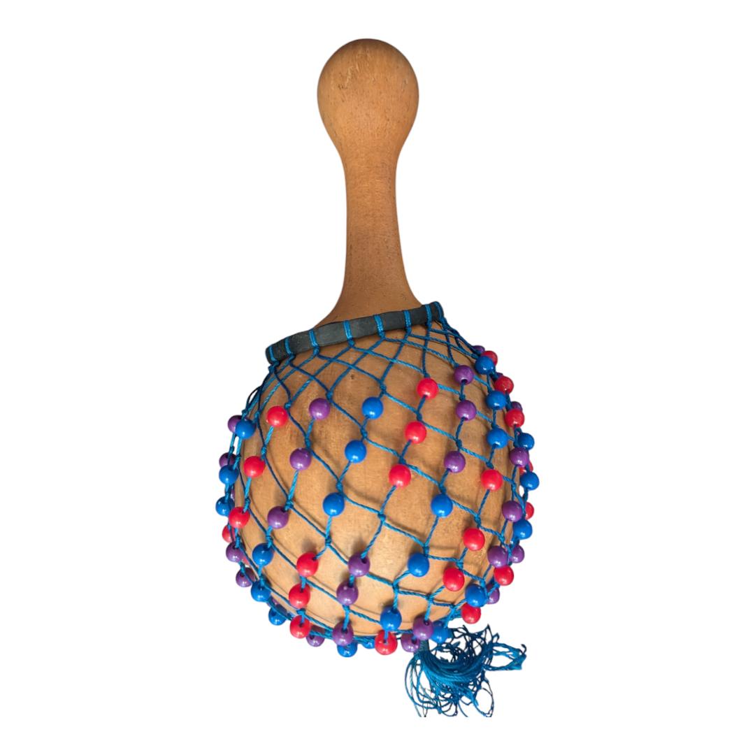 Shekere Shaker – Authentic African Percussion Instrument | Handwoven Calabash Gourd with Beaded Netting | Small, Medium & Large Sizes