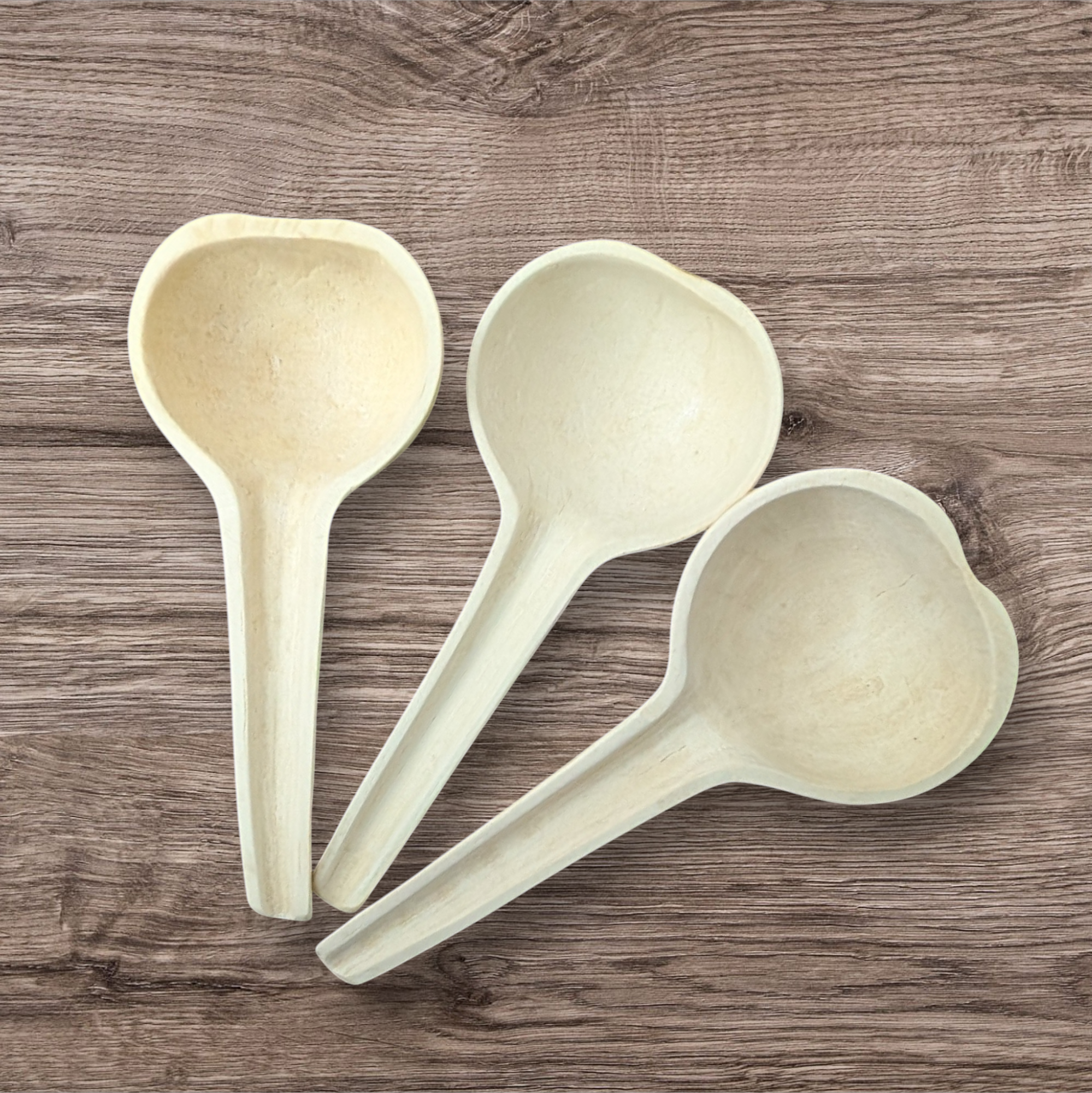 3-Piece Calabash Spoon Set – Handcrafted Natural Gourd Utensils for Cooking, Serving & Decor