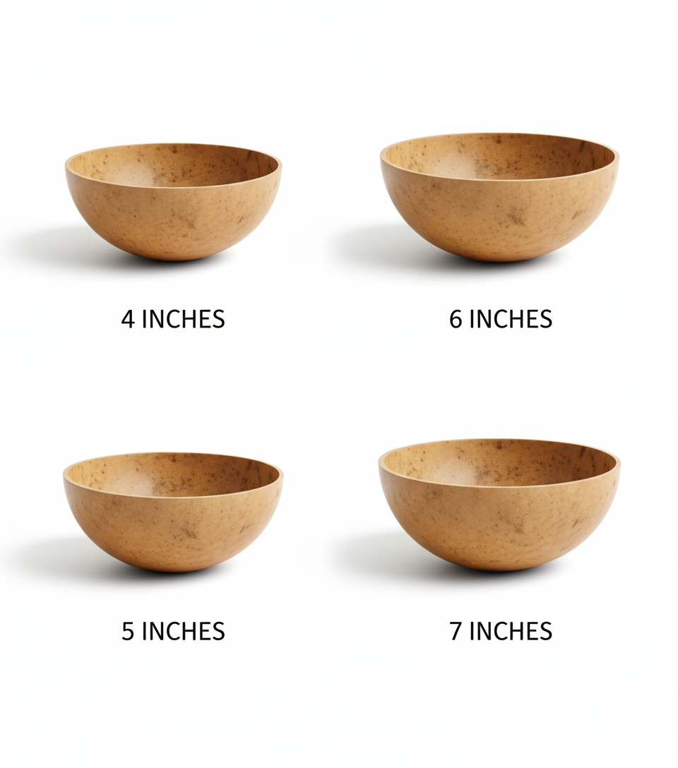 Handmade African Calabash Bowls – Set of 3 | Natural Dried Gourd Bowls for Kitchen, Decor & Crafts