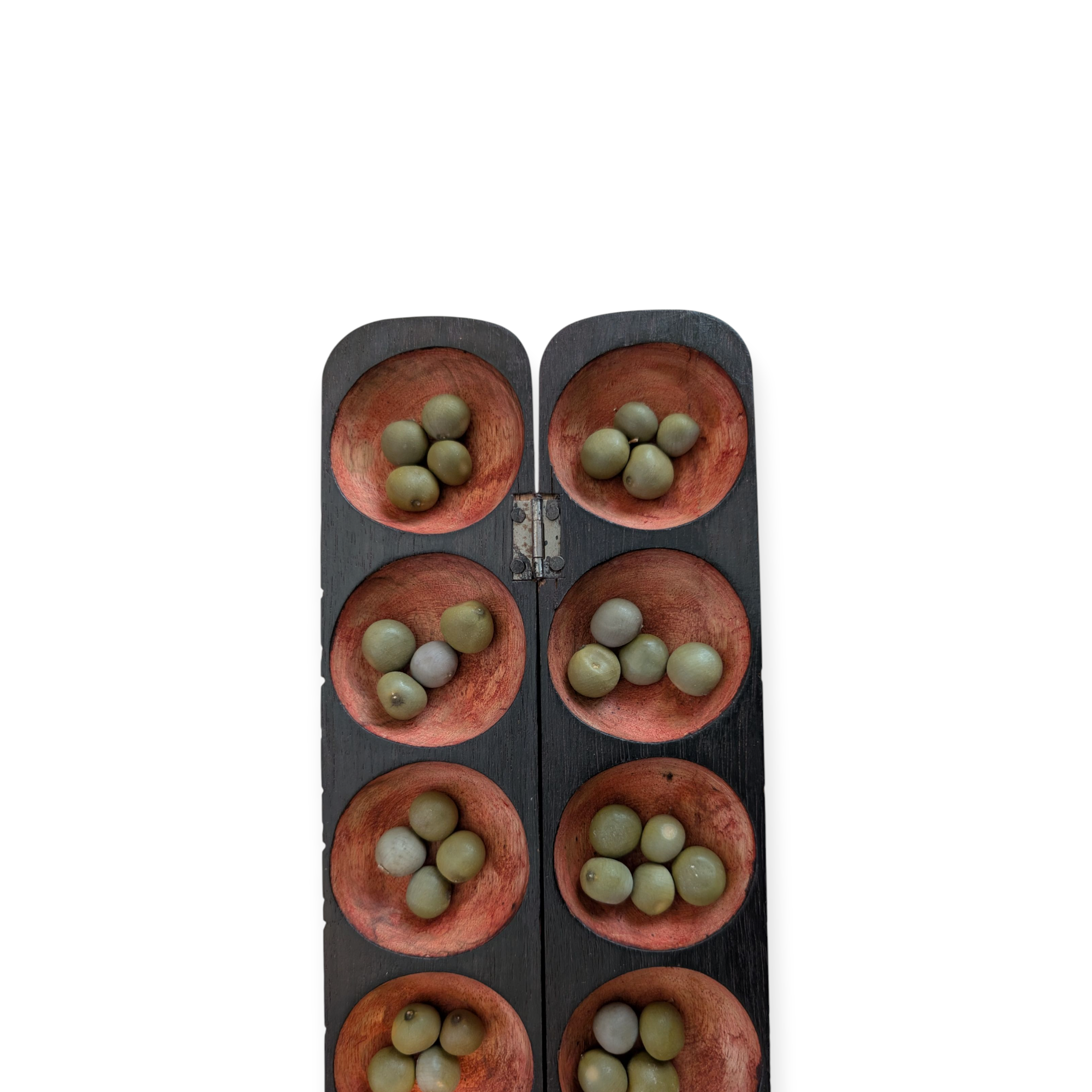Handcrafted Oware Game Set Authentic Mancala Board from Ghana African Strategy Game Adinkra Symbols with Traditional Adinkra Symbols Design Dimensions 16" L x 4" W