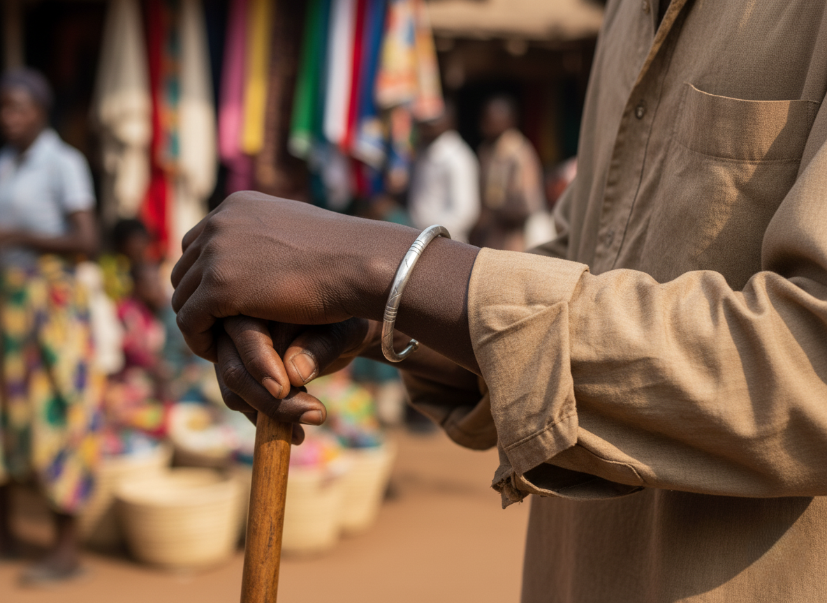 Handcrafted Silver-Tone Men's Cuff Bangle - Clean Cool Confident Minimalist Modern Everyday Accessory for Small to Medium Wrist Sizes