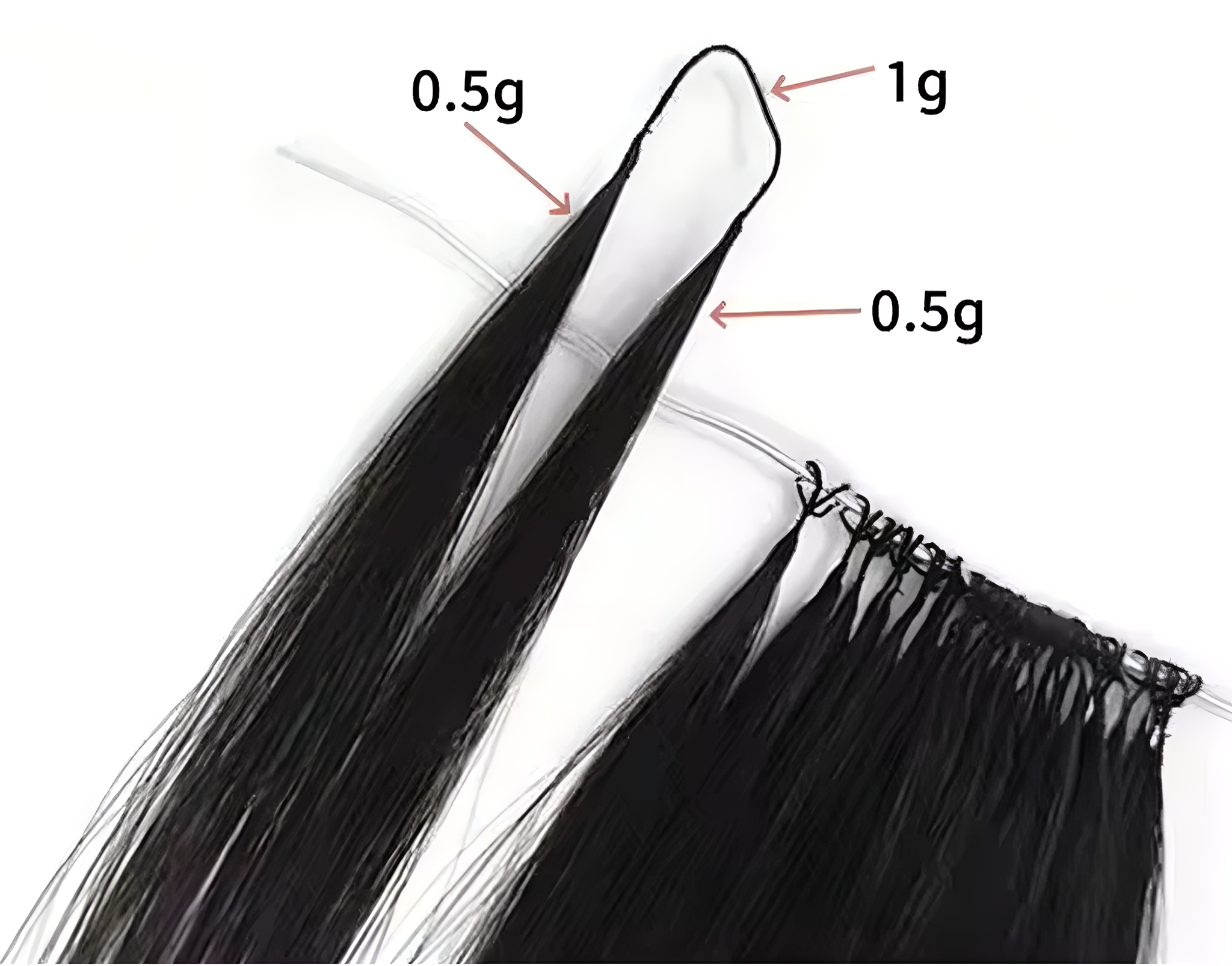 Best Selling Top Quality Feather Hair 100% Virgin Full Cuticle Human Hair Two Strands Connected Feather Hair Extensions