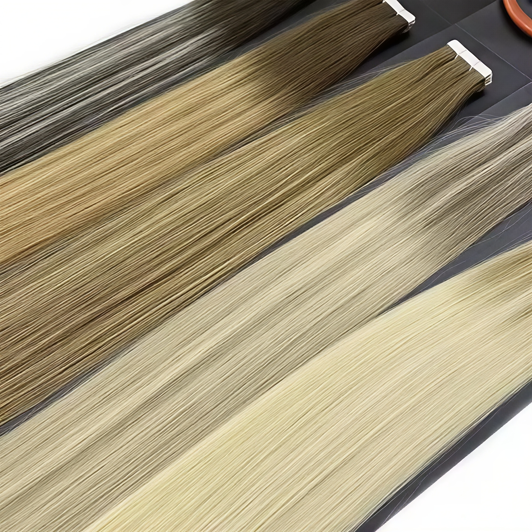 High quality tape hair extensions 100% one donor virgin human hair full cuticle tape hair extensions
