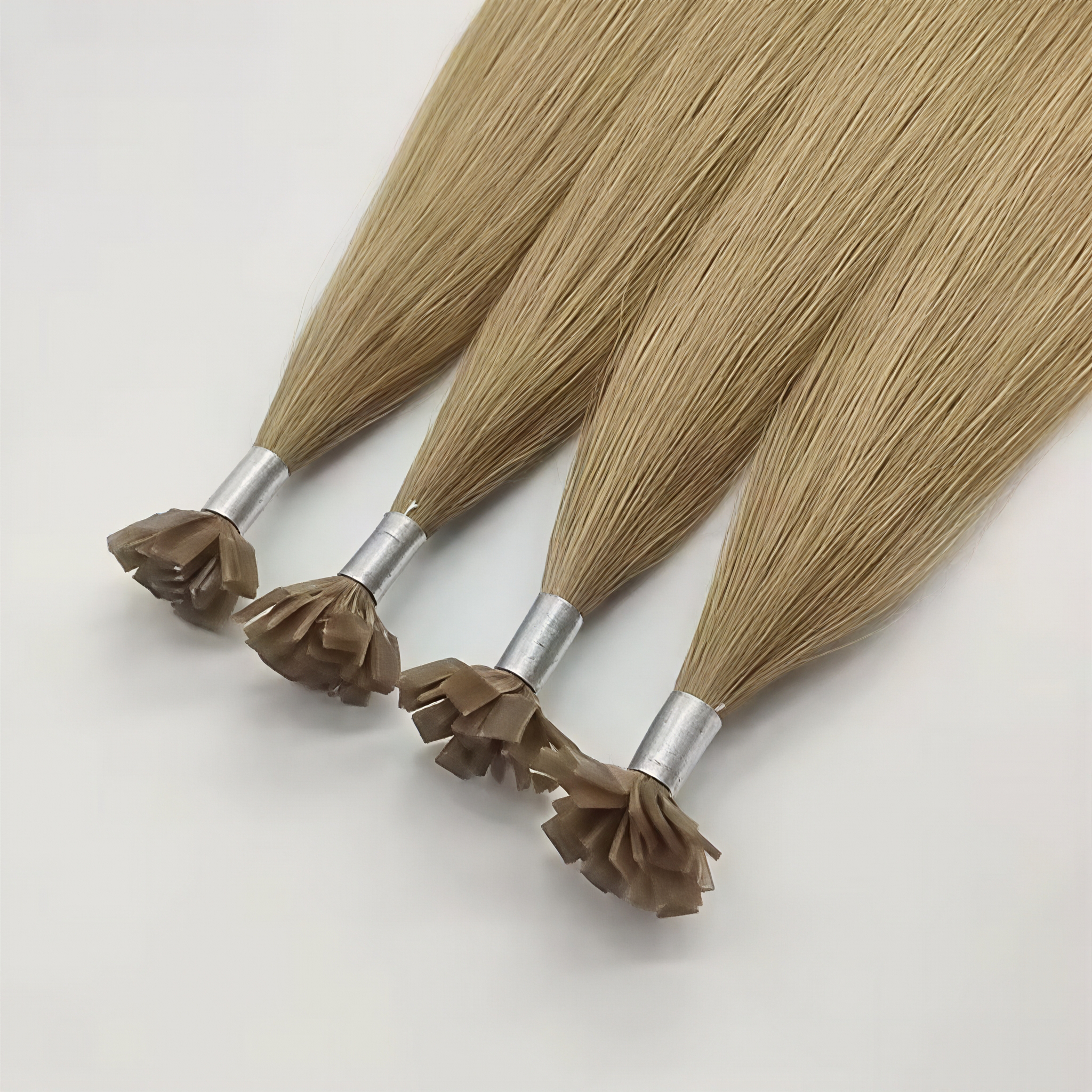 Top quality Russian Remy Ma keratin flat head human hair double pull flat head extension Italian glue pointed head 