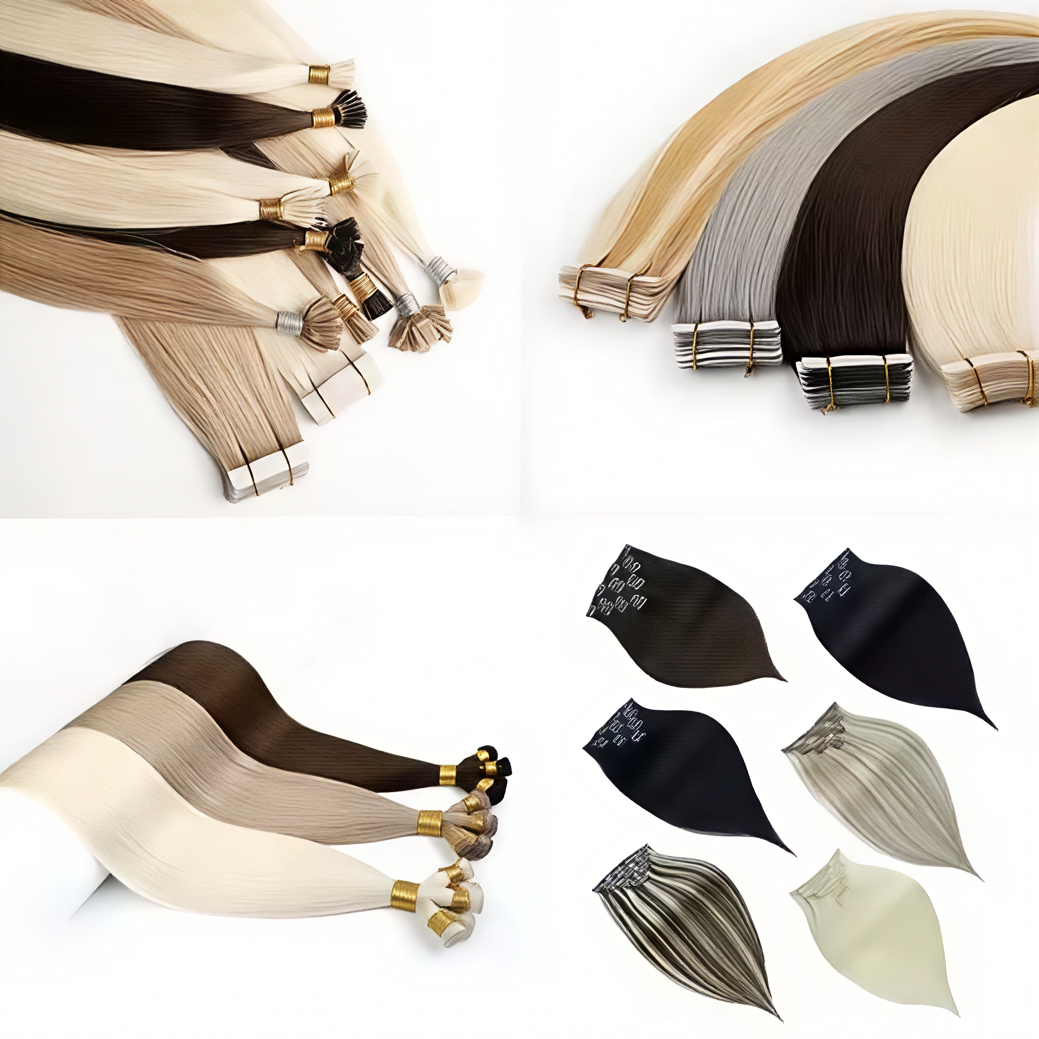 Custom Cuticle Arrangement Virgin Russian Hair Nano Ring Human Hair Extensions