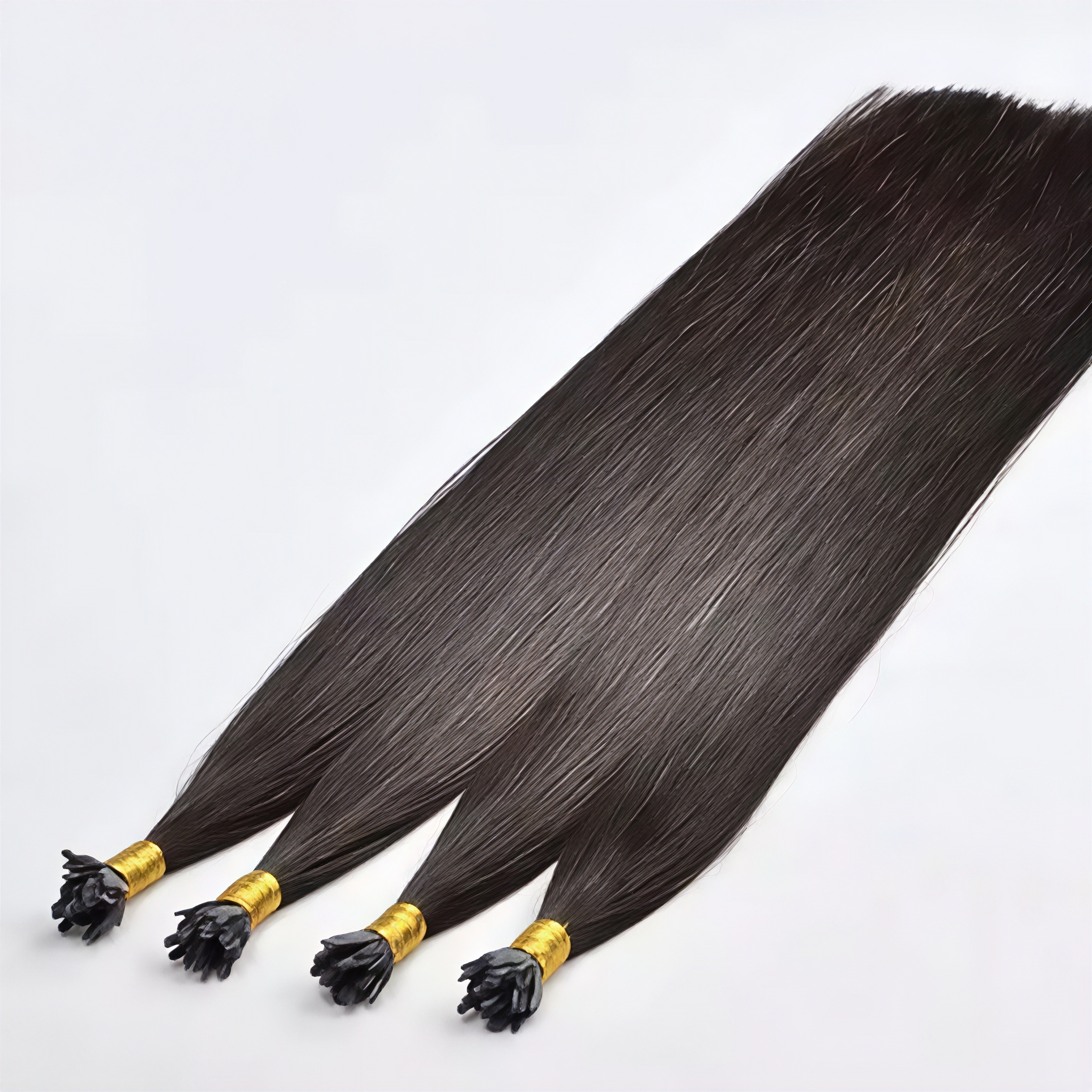 Cuticle arranged hair Qingdao manufacturer human keratin hair 2g strands y/fan tip hair