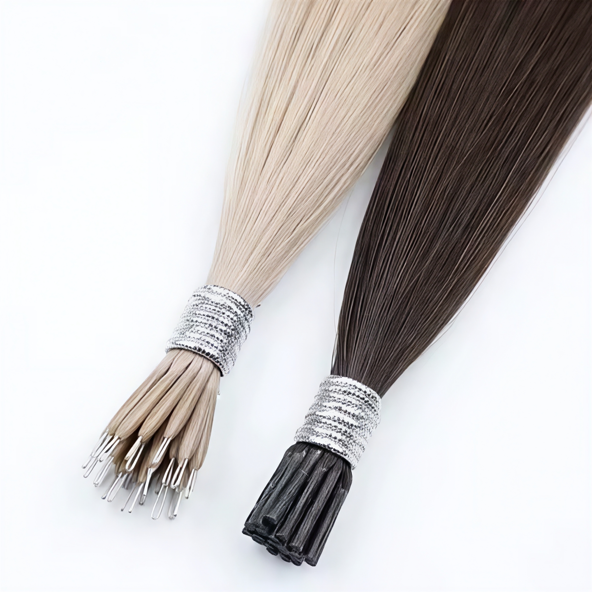 Cuticle arranged hair Qingdao manufacturer human keratin hair 2g strands y/fan tip hair