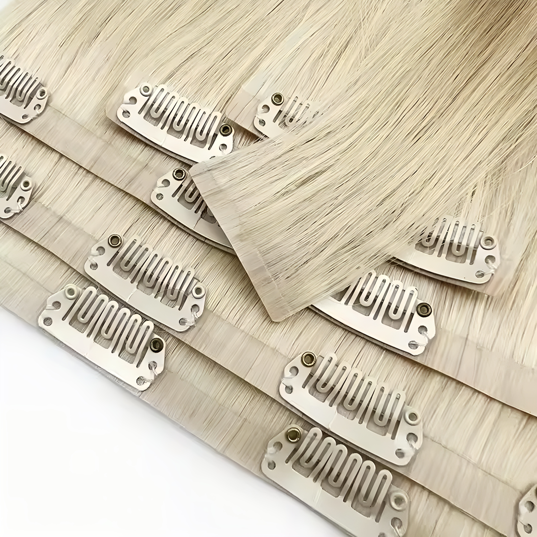 Factory Wholesale Luxury Top Quality Human Hair Invisible Seamless Clip In Hair Extensions 100% Human Hair