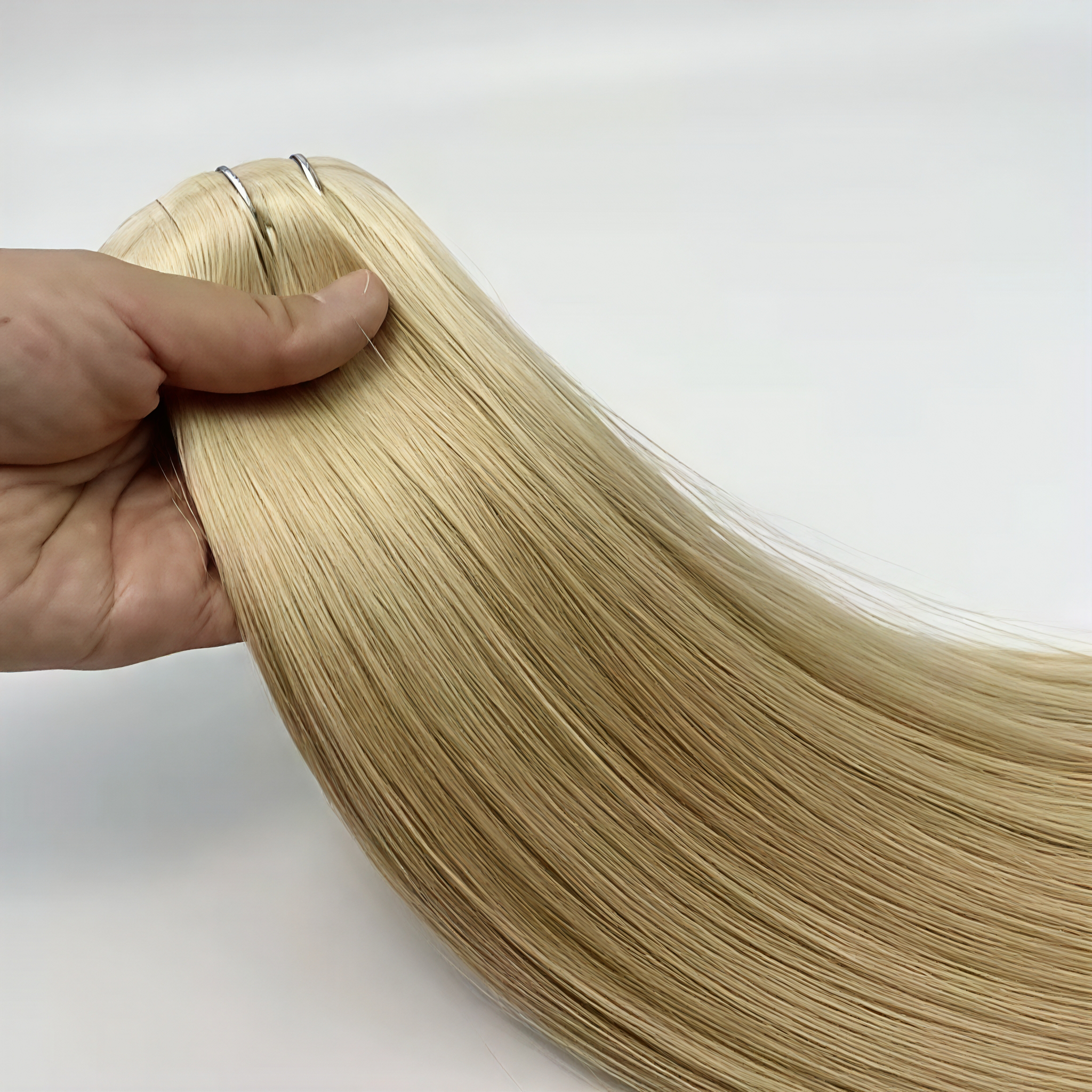 Factory Wholesale Luxury Top Quality Human Hair Invisible Seamless Clip In Hair Extensions 100% Human Hair