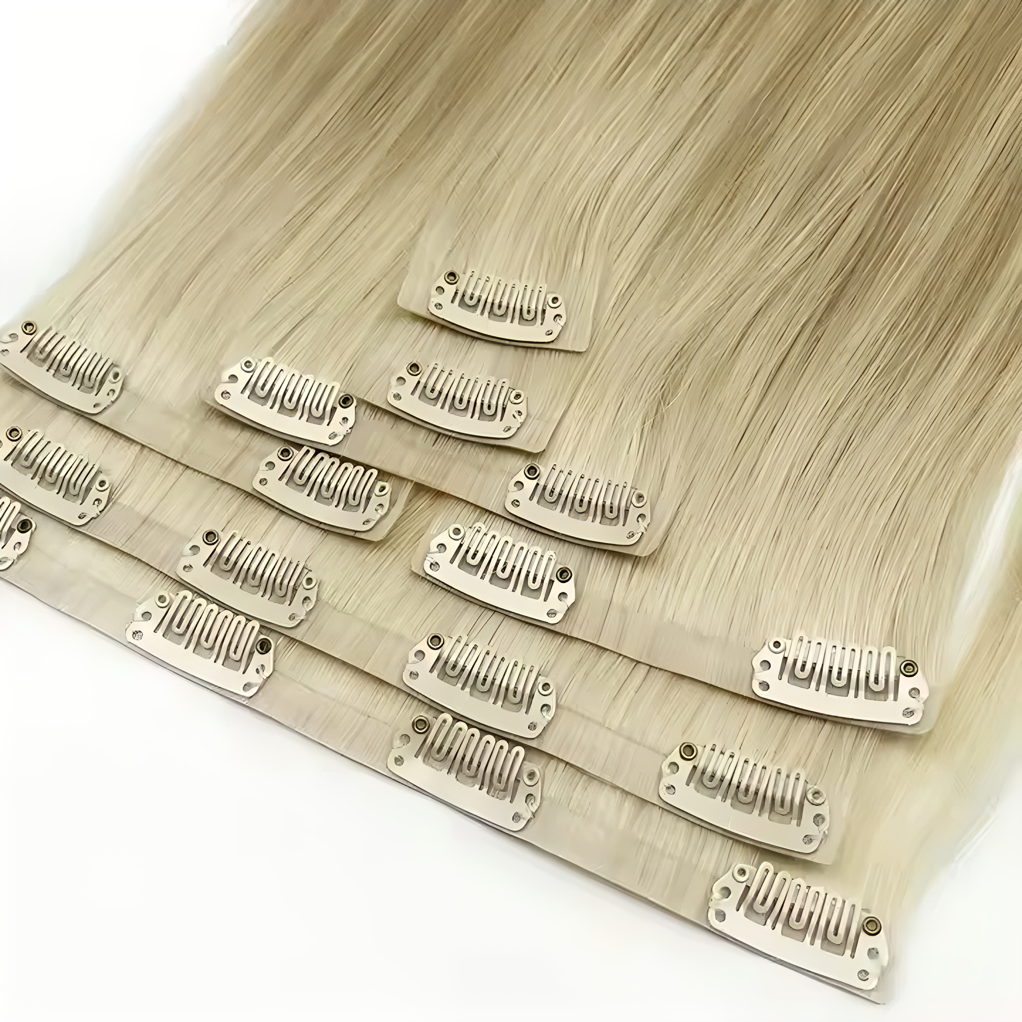 Factory Wholesale Luxury Top Quality Human Hair Invisible Seamless Clip In Hair Extensions 100% Human Hair