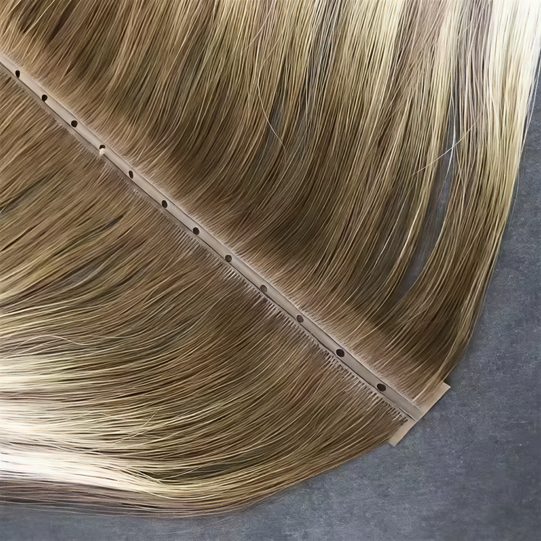 Customized Color Remy Double Drawn Russian Injection Tape Hole Weft Blonde Straight Invisible Twin Tab Hair Extensions