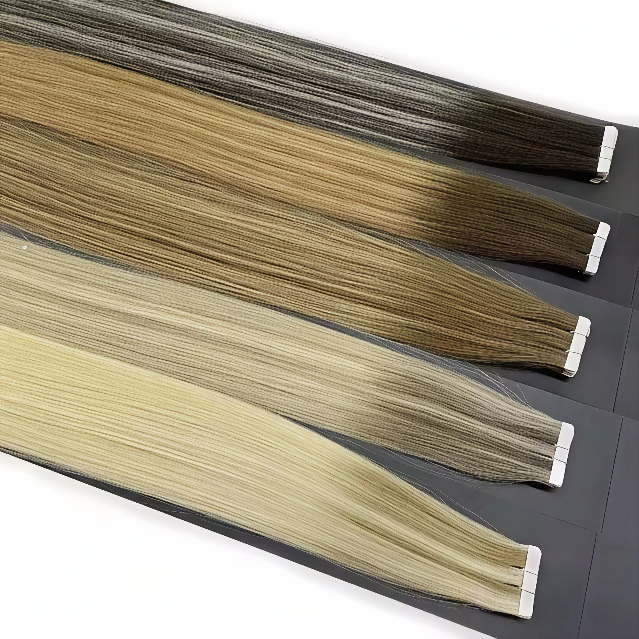 Factory Wholesale Balayage Color Private Label European Tape in Hair Extensions Remy Human Hair Extensions
