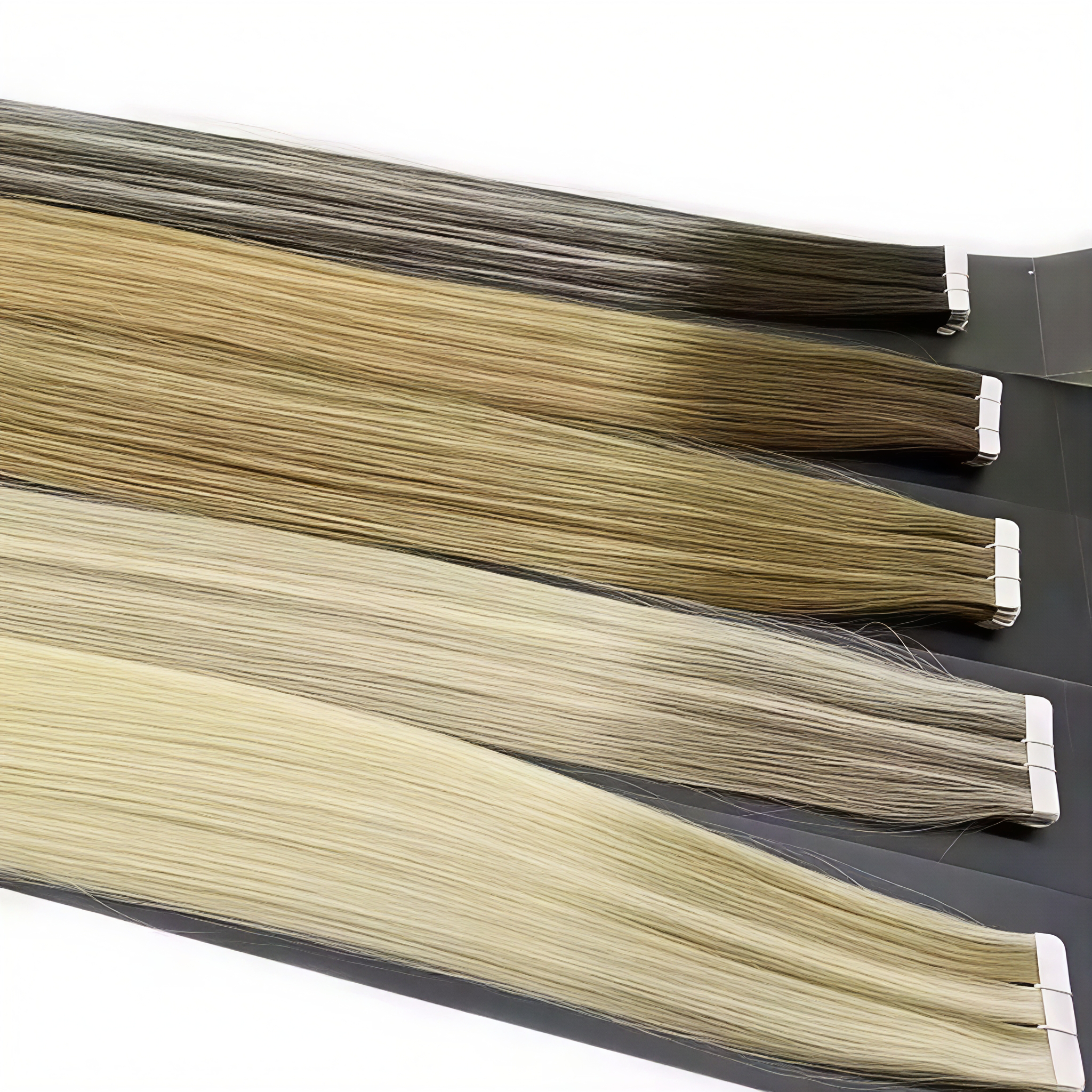 Factory Wholesale Balayage Color Private Label European Tape in Hair Extensions Remy Human Hair Extensions