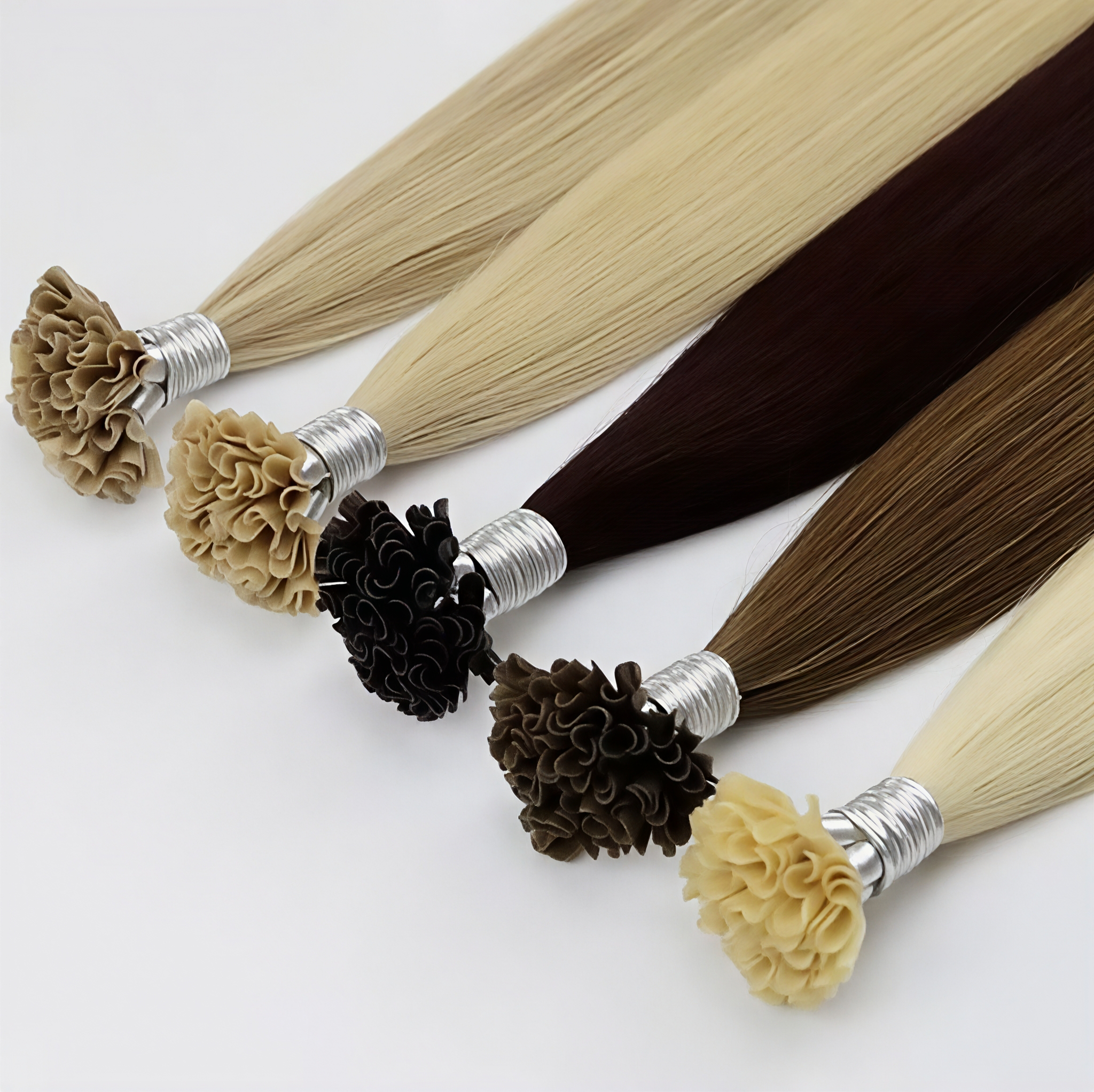 Premium Quality Double Drawn K Tip Hair Extensions 100% European Virgin Human Hair Keratin Fusion U Tip Hair Extension