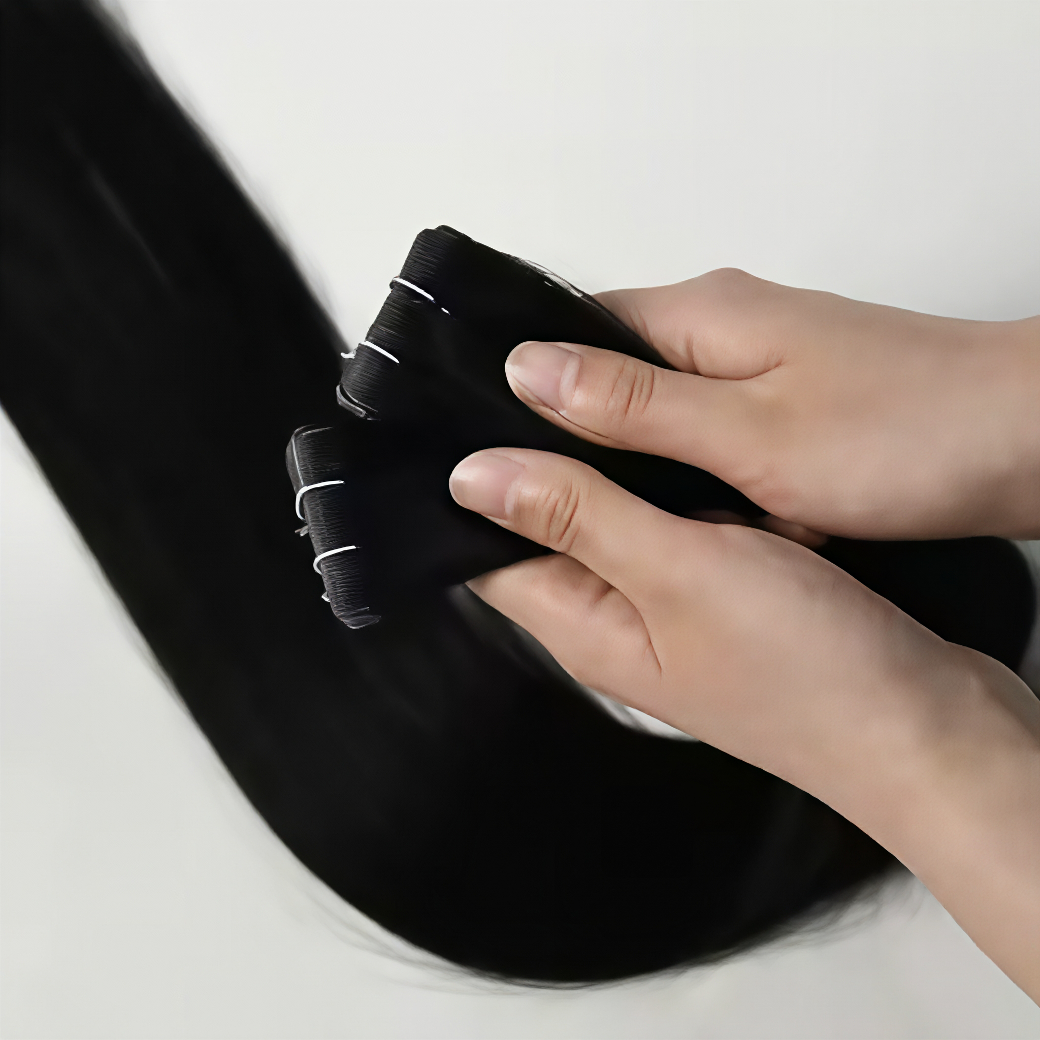 Wholesale Remy European Human Hair Extensions Invisible Tape-In Technique with Double Drawn Natural Hair Dyed Seamless Injection