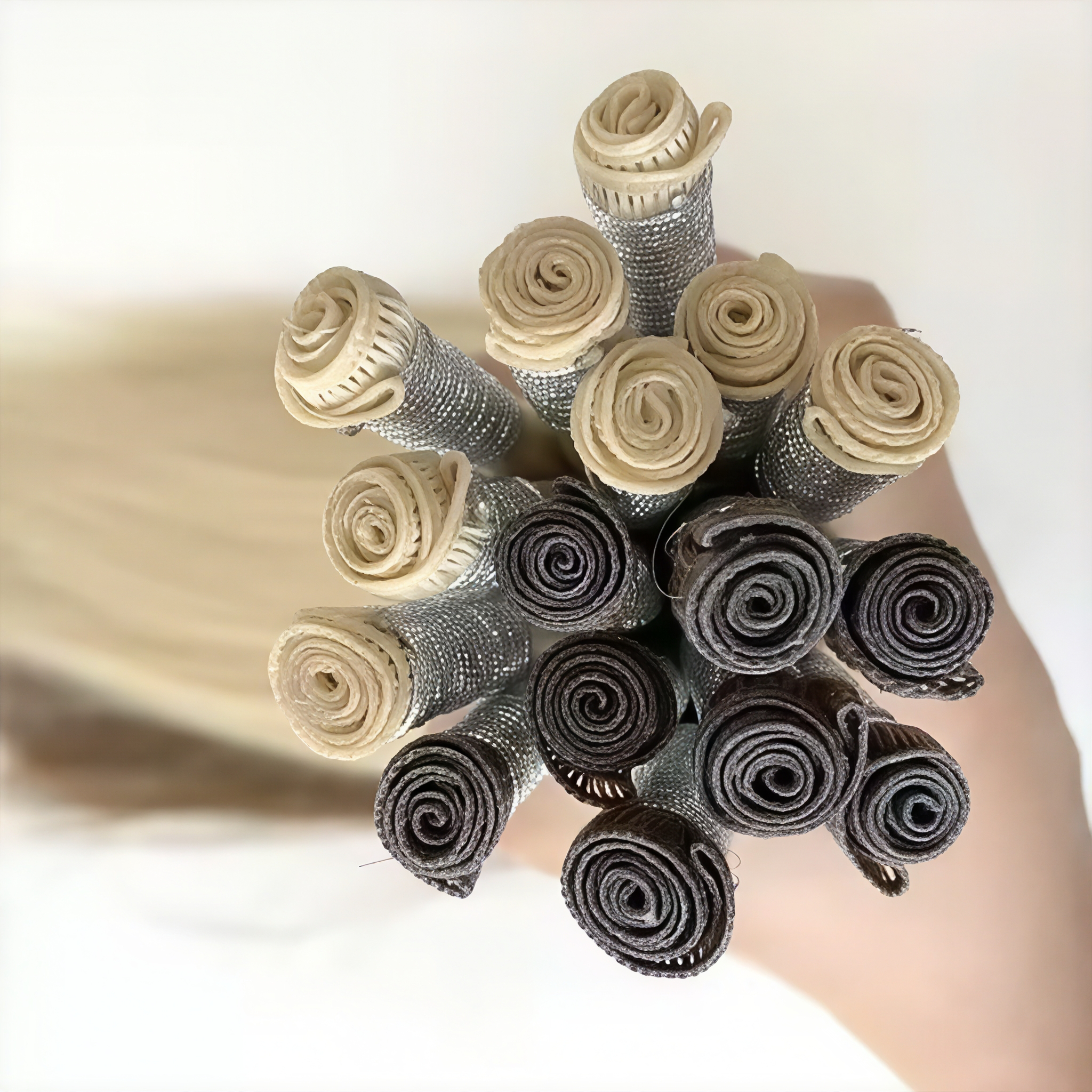Can Be Cut No Return Thin Soft Light Genius Weft New Silk Flat Weft Hair Russian White Hair Extensions Genius Weft