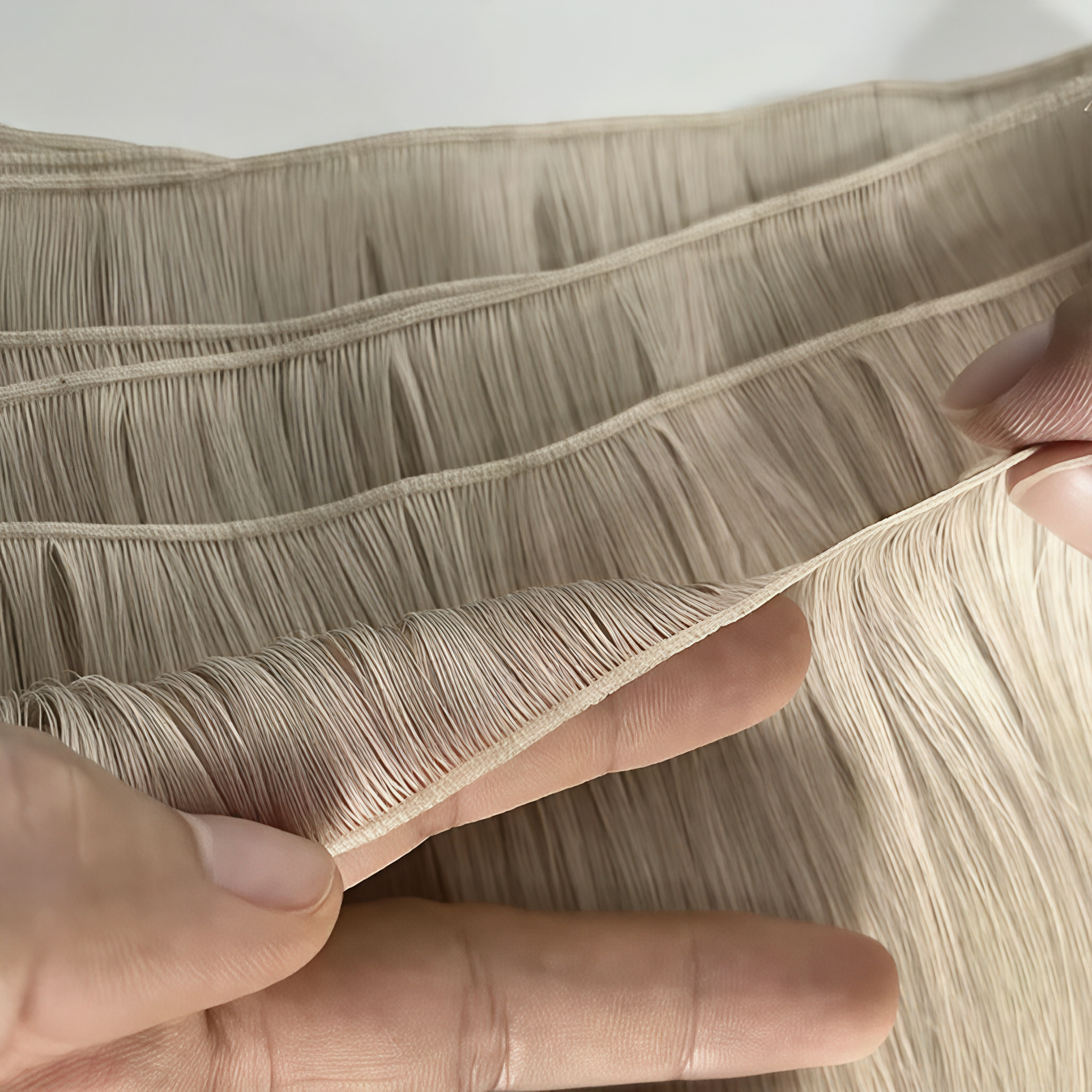 Russian Thin Invisible Genius Weft Hair Extensions Double Drawn Human Hair Volume Genius Weft