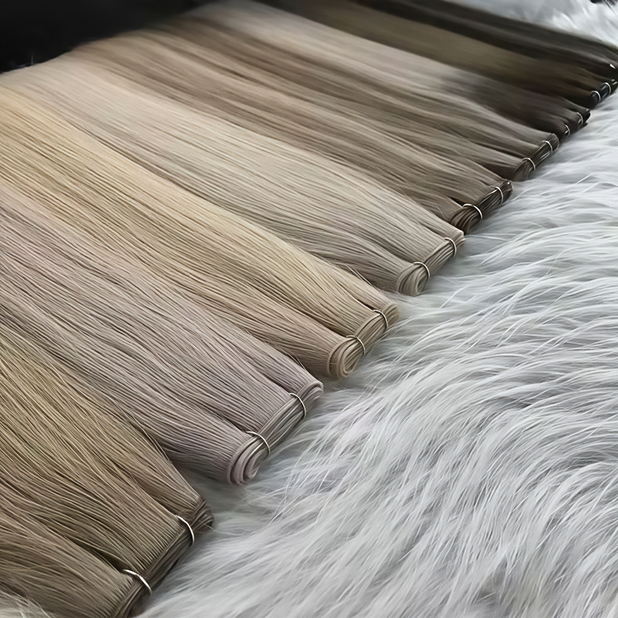 Russian Thin Invisible Genius Weft Hair Extensions Double Drawn Human Hair Volume Genius Weft