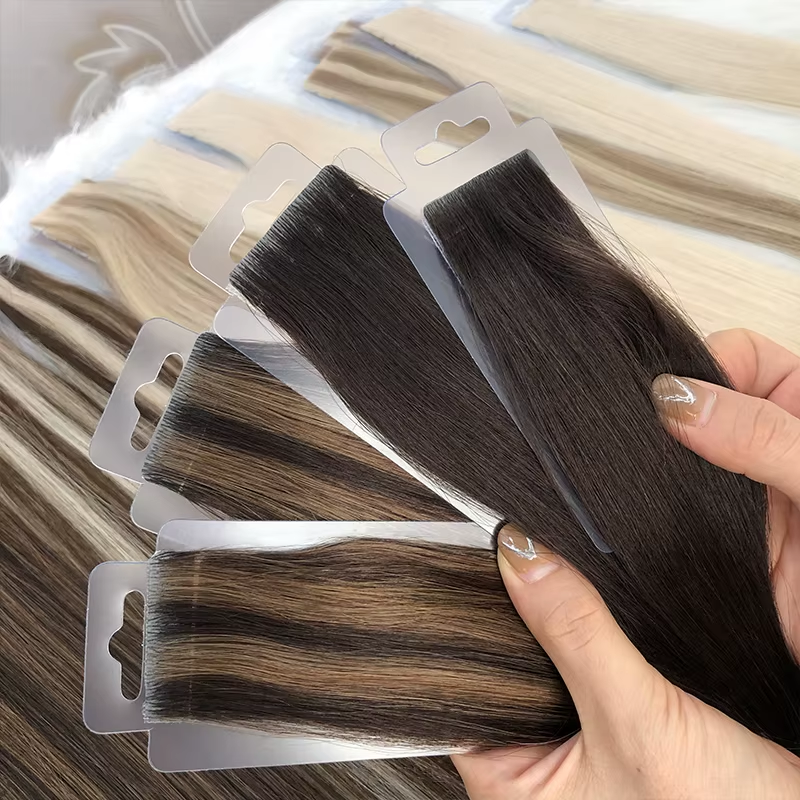 Invisible Seamless Tape Hair Top Quality Russian Cuticle Hair Extensions Injected Tape in Human Hair Extensions