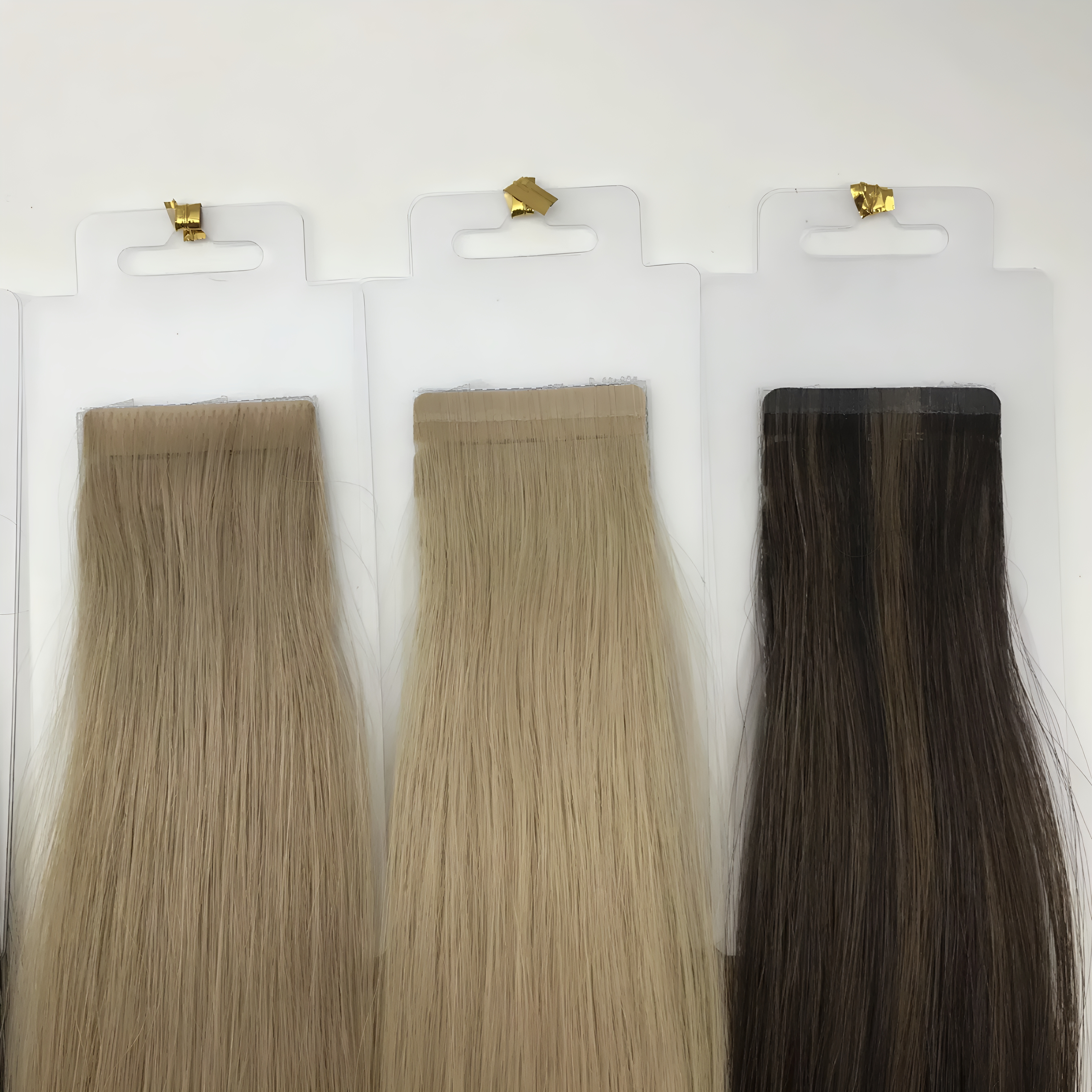 Wholesale Russian Virgin Remy Hair Slim Sticker Tape in Half Hidden Double Drawn Human Hair Extensions