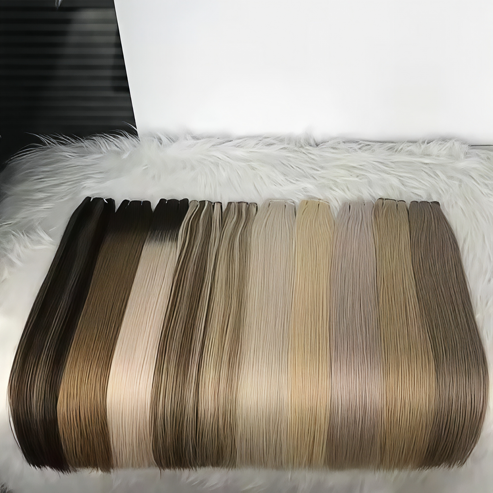Double Drawn Remy Machine Weft Hair Extensions 100% Machine Sewing Double Wefted Colored Human Hair Weft Extension