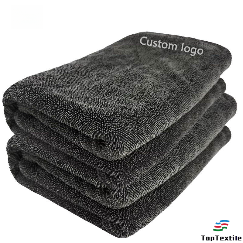 OEM/ODM Drying Non-woven Microfibra 1200gsm Microfiber Towel Car High Quality Twisted Loop Microfiber Car Drying Towel for Car