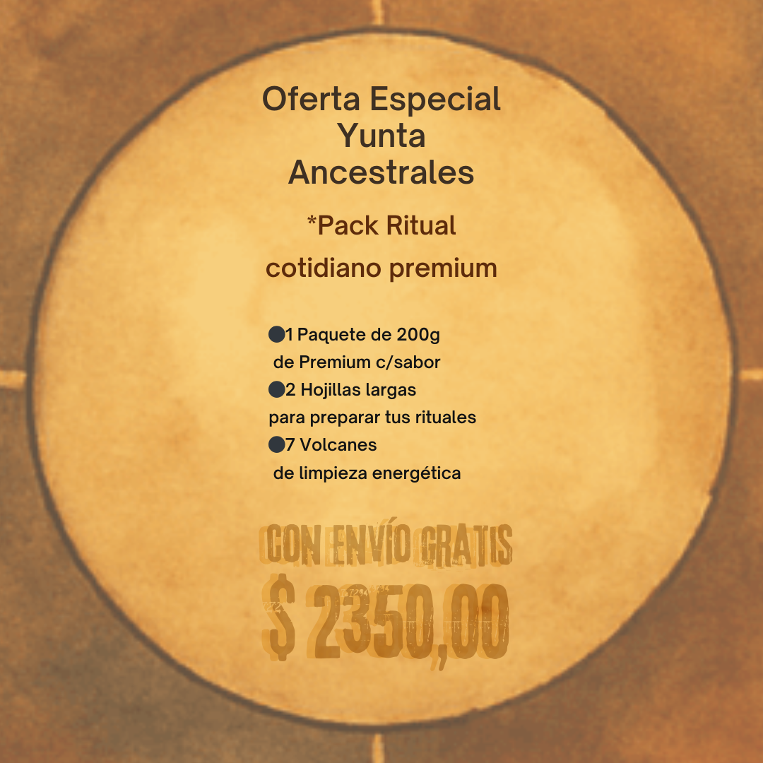 Kit ritual cotidiano de consumo consciente de Tabaco Premium: 200 gr, hojillas y 7 sahumerios; ¡ritualizá!. 