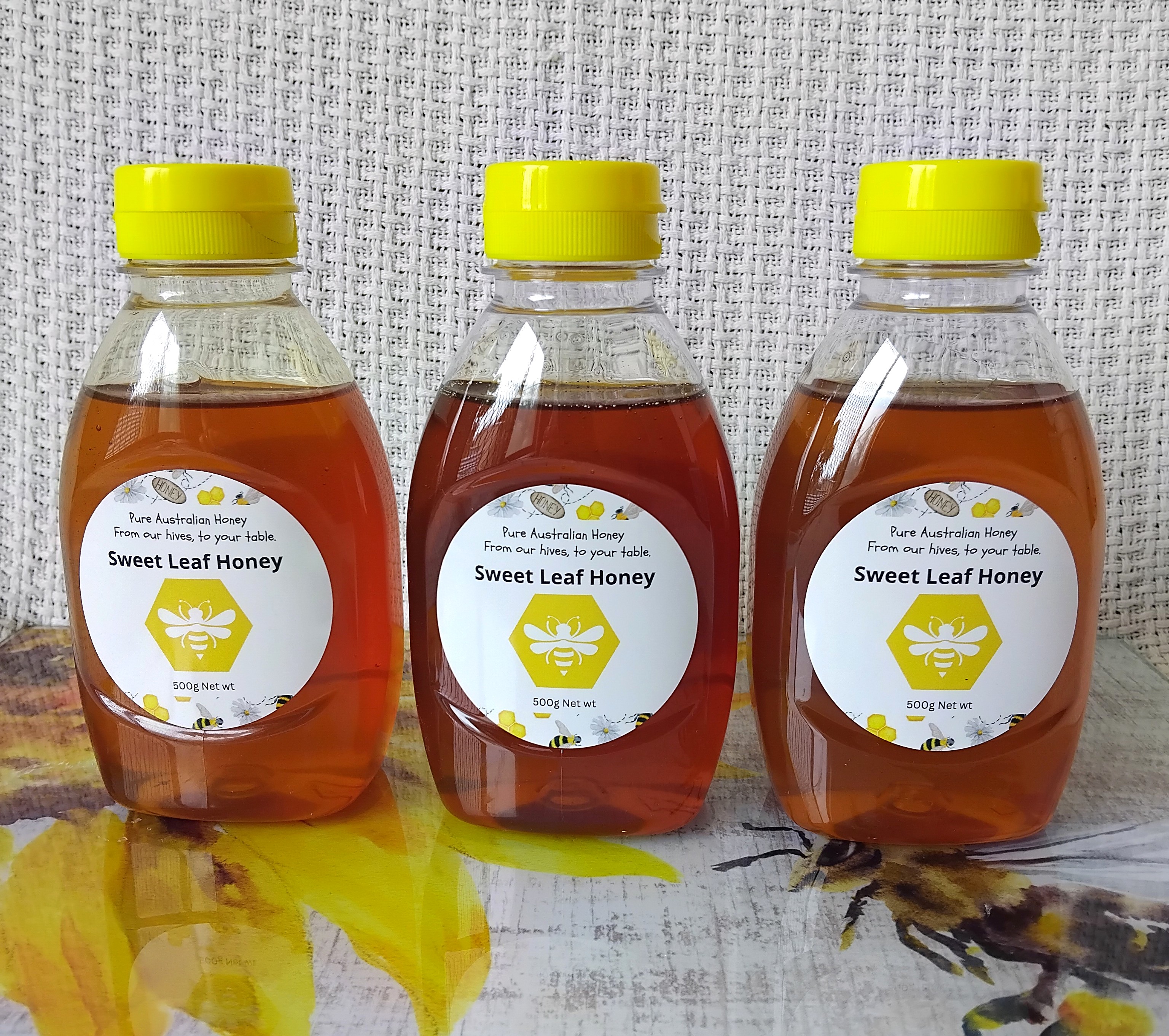 3x 500g Squeeze Bottle Pure Australian Honey