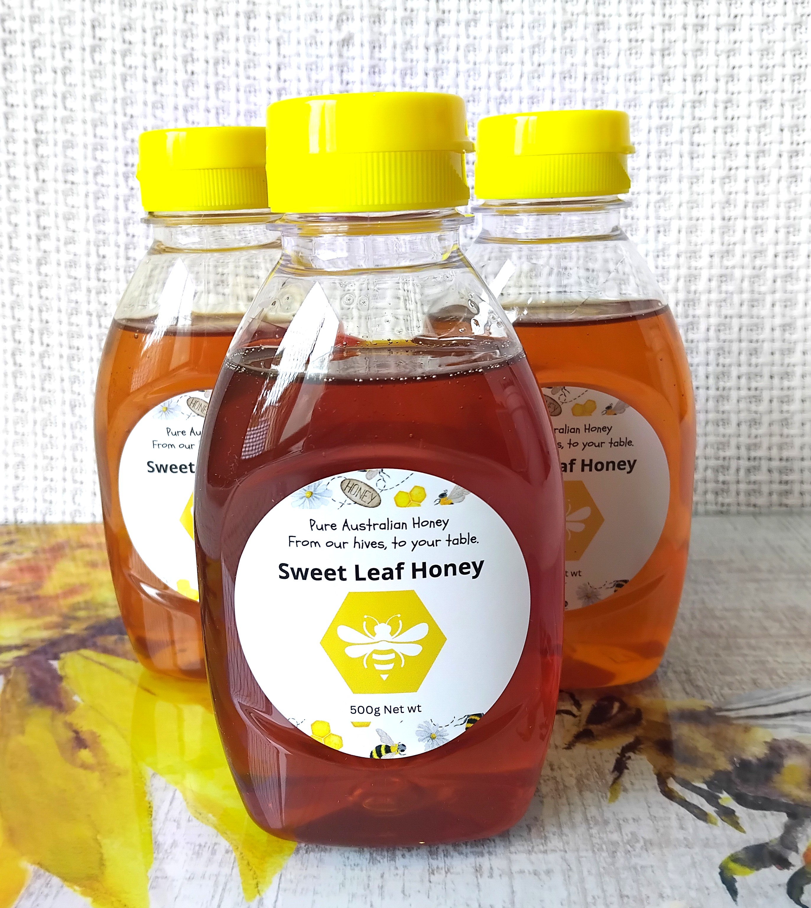 3x 500g Squeeze Bottle Pure Australian Honey
