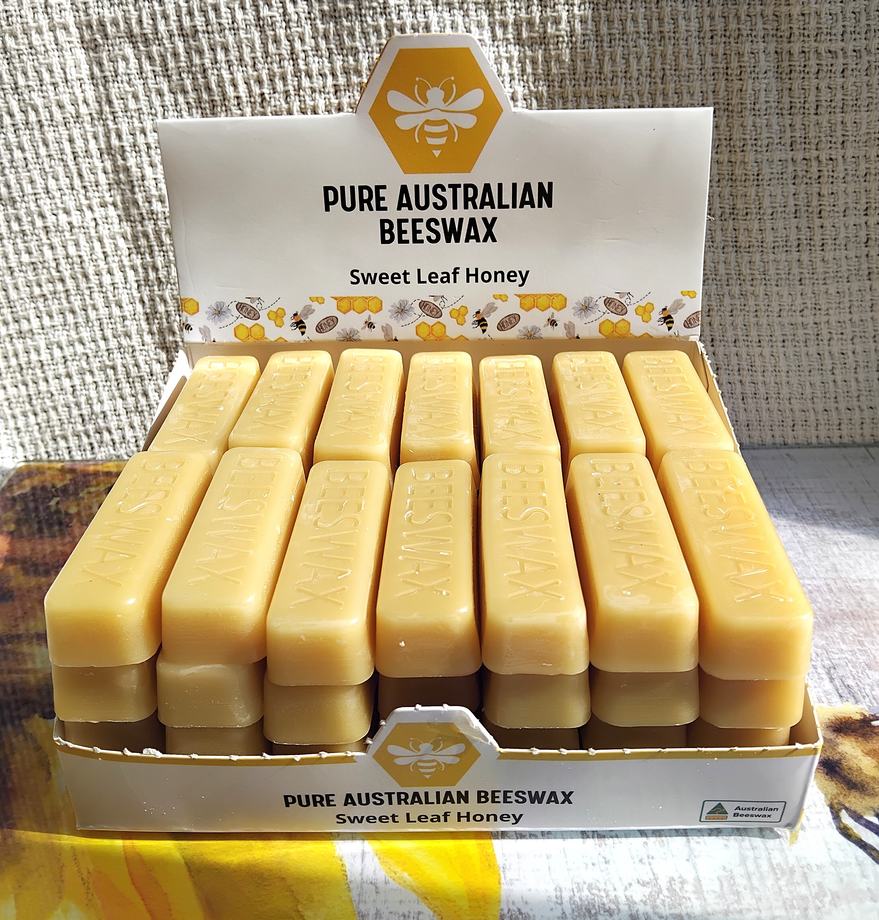 Beeswax Display Box 56 x 25g bars -  Australian Beeswax 
