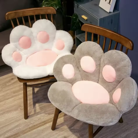 Plush Paw-Shaped Cushion