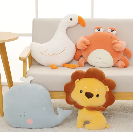 Assorted Animal Plush Cushions Set
