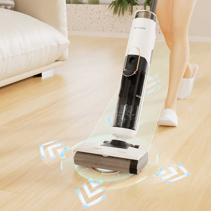 Kabelloser Nass-Trocken-Staubsauger mit LCD- und LED-Display  //  Cordless wet/dry vacuum cleaner with LCD and LED display