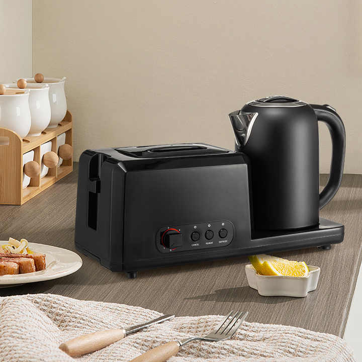 Toaster mit integriertem Wasserkocher 2 in 1  //  Kettle Set Toaster Set Stainless Steel 2 in 1 Electric Kettle and Toaster Set
