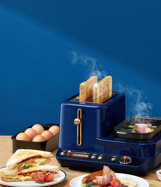 Multifunktionaler Toaster 2-in-1-Frühstücksmaschine