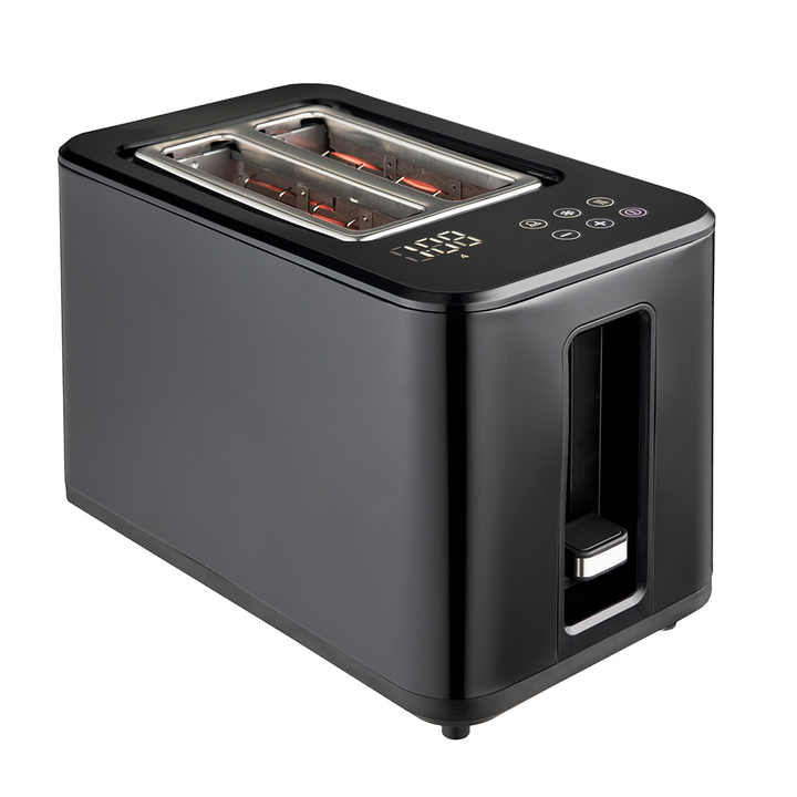 2-Scheiben-Brötchen-Toaster mit Touchscreen-LED-Display // 2-slice bread roll toaster with touchscreen LED display
