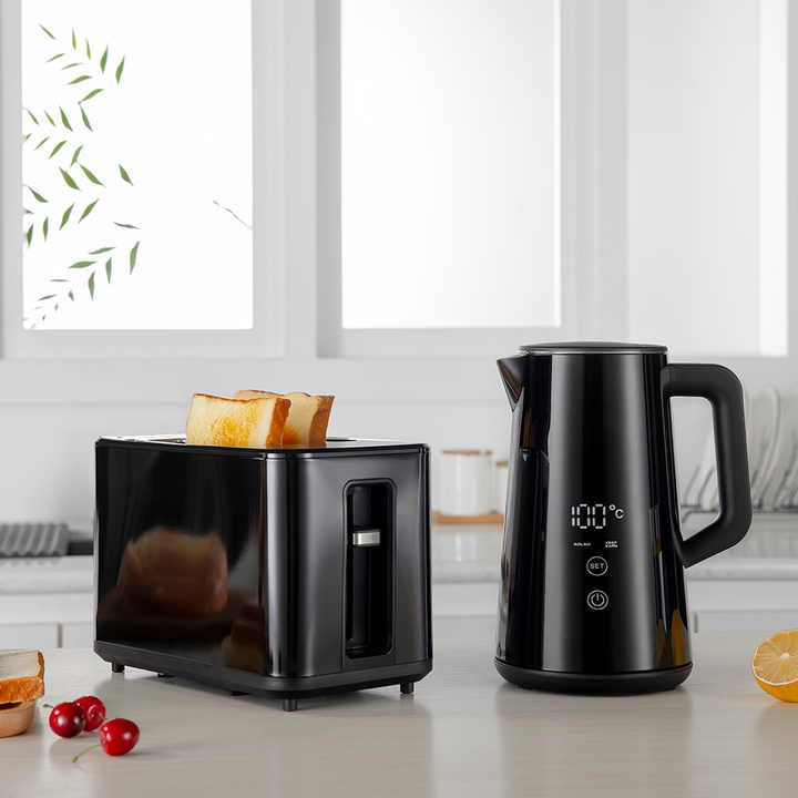 2-Scheiben-Brötchen-Toaster mit Touchscreen-LED-Display  //  2-slice bread roll toaster with touchscreen LED display