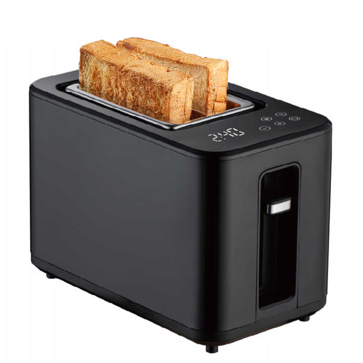2-Scheiben-Brötchen-Toaster mit Touchscreen-LED-Display  //  2-slice bread roll toaster with touchscreen LED display