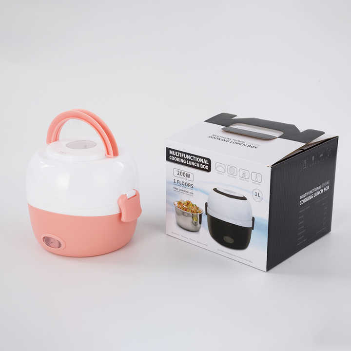 Doppelschichtige elektrische Koch-Lunchbox aus Edelstahl  //  Double-layer electric cooking lunch box made of stainless steel