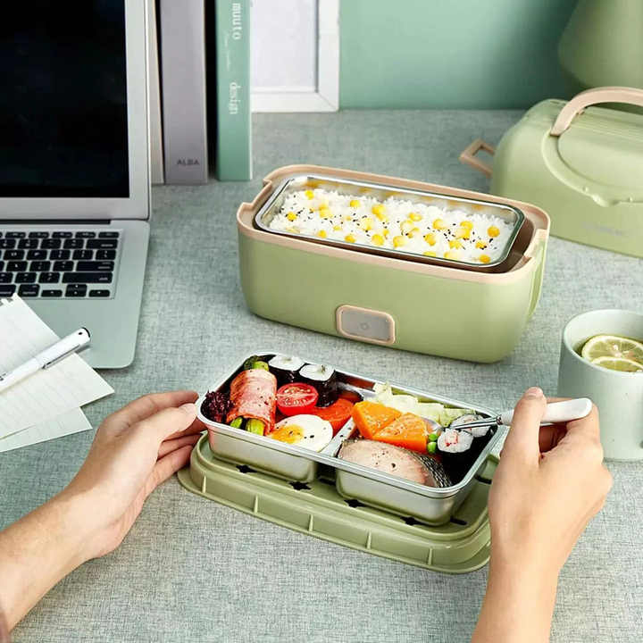 Doppelschichtige tragbare elektrische Kochlunchbox  //  Double-layer portable electric lunch box