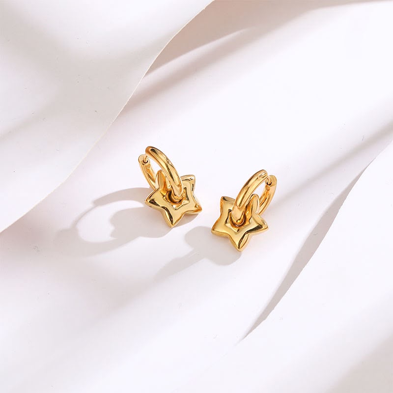 Aretes de Estrella Dorados