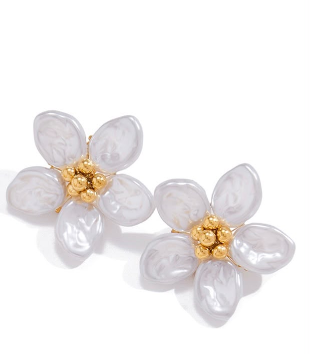 Aretes Flor Perla