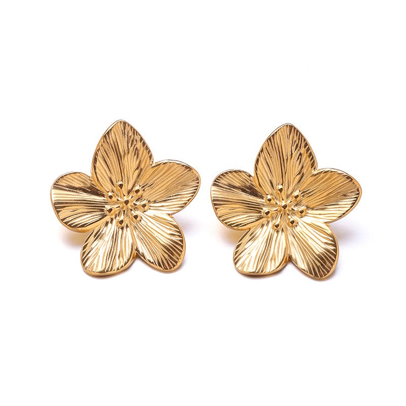 Aretes Flor Dorados