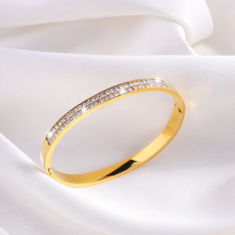 Brazalete de Oro con Cristales