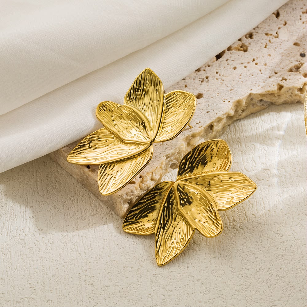 Aretes Flor Dorada